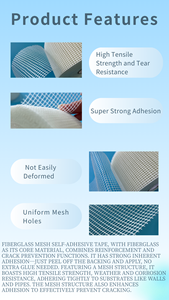 Bande de maille en fibre de verre pour <span class=keywords><strong>toiture</strong></span> et murs en plaques de plâtre, pour la <span class=keywords><strong>réparation</strong></span> de bâtiments - Product Image 3