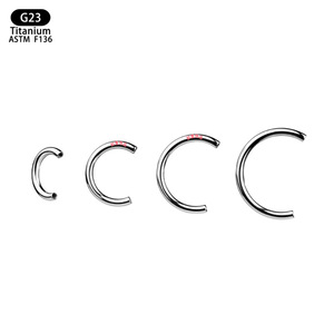 Anneau fer à cheval en titane G23 ASTM F136, bijoux de piercing, bijoux de corps - Product Image 4