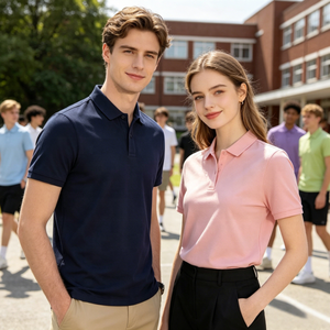 Polo in Seta Modal Rinfrescante per Uomo e Donna, Tinta Unita, Traspirante, Assorbe l'Umidità, Uniforme da Lavoro, Top Casual, Vendita all'Ingrosso Personalizzabile - Product Image 5