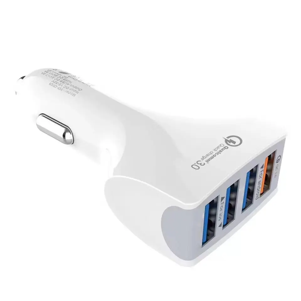 Meilleure vente 4in1 Ports Chargeurs QC3.0 Fast Quick USB C Chargeur de voiture