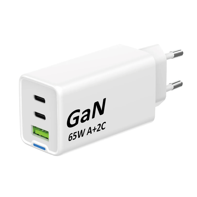 ZDC-3U65T PD 65W PD 3.0 Type-C GaN Fast Charger with 5V/3A Output for Mobile Phone & Laptop