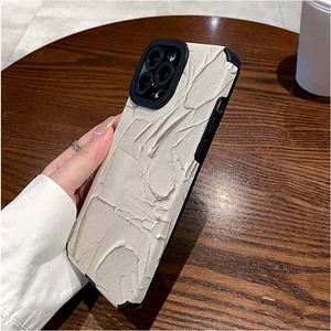 クリエイティブな白いペイントパターン印刷人工皮革TPU製携帯電話ケース iPhone X/Xr/11/12/13/14/15/16/17/18 Pro Max対応 - Product Image 6