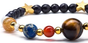 Bracciale nuove donne sistema solare <span class=keywords><strong>universo</strong></span> galassia gli otto pianeti Guardian Star braccialetto di perle di pietra naturale - Product Image 3