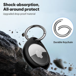 Lot de <span class=keywords><strong>4</strong></span> étuis pour <span class=keywords><strong>AirTag</strong></span>, porte-clés anti-rayures pour traceur GPS <span class=keywords><strong>Apple</strong></span>, étui en silicone pour <span class=keywords><strong>AirTag</strong></span> - Product Image 3