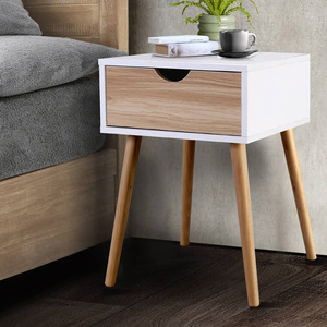 Mesa de Noche Moderna de <span class=keywords><strong>Madera</strong></span> Blanca con 2 Cajones al por Mayor 2023 - Product Image 2