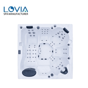 Luxus Whirlpool Garten Designs beheizte Whirlpool Badewanne freistehende Badewanne Quadrat mit Luft <span class=keywords><strong>massage</strong></span> - Product Image 3