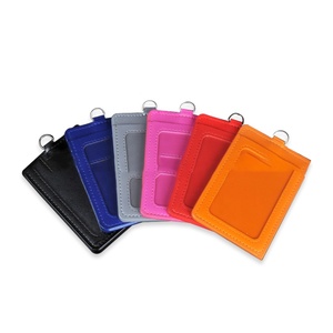 สายคล้องคอแบบถอดออกได้,ทำจากหนัง PU แนวตั้งสำหรับใส่บัตรและชื่อบัตรเข้าโรงเรียนพร้อมช่องใส่บัตร - Product Image 2
