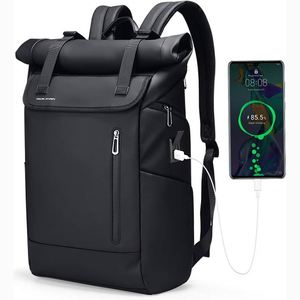 Free Sample Custom Roll Top <b>Backpack</b> Oxford Leather <b>Rolltop</b> Laptop <b>Backpacks</b> Unisex Minimalist High Quality Rolling <b>Backpack</b> - Product Image 4