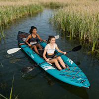 Kayak gonflable pliable en PVC, tissu Drop Stitch, résistant à l'eau, durable, pour la pêche sportive, les voyages et les excursions