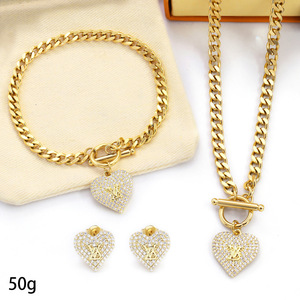 Collana Unisex con Ciondolo a Cuore e Diamante in Acciaio Inossidabile, Stile Hip Hop, Moda Trendy, Lega di Zinco, Design Buddista, Stile Europeo Americano - Product Image 1