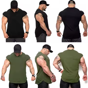 Men's Long Short Sleeve Gym Fitness <b>Athletic</b> Wholesale Solid Color Cotton/Bamboo Fiber Eco-Friendly Compression for Workout - Product Image 2