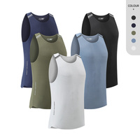 Débardeur Homme Col Rond Coupe Classique Longueur Standard 90% Polyester 10% Spandex pour la Gym