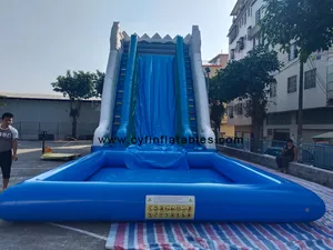 Ungle Inflatable Ground Land Water Park Slide With Swimming Pools Inflatable Water Games