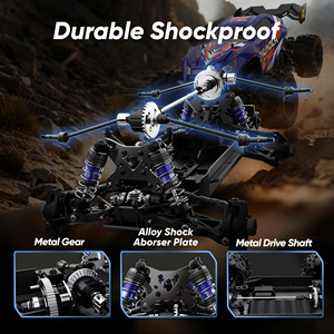 JIUSI MT14R 1:14 Scale High-Speed <b>RC</b> Racing Truck Metal Components 80KM/H Brushless Motor Includes Remote <b>Controller</b> USB Cable - Product Image 6