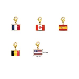 Breloques drapeaux de pays 10*6.6mm pour la fabrication de bijoux, bracelet DIY, acier inoxydable, bijoux tendance, enregistrant vos <span class=keywords><strong>souvenirs</strong></span> de voyage - Product Image 3