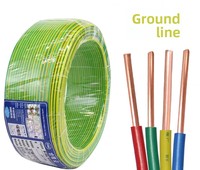 Câble électrique en cuivre massif à âme unique 1,5 mm² 16AGW, gaine PVC, 450/750V, conforme à la norme IOS, pour applications électriques résidentielles et de bâtiment