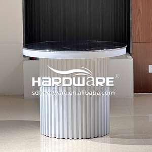 Ensemble de chaises et de table de mariage avec plateau en verre trempé et structure en acier inoxydable au design moderne pour les fêtes - Product Image 6