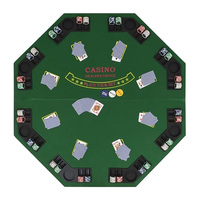 Table de jeu de roulette de poker pliable portable personnalisée à 8 joueurs avec design ovale supérieur pour Blackjack et Mahjong Entertainment