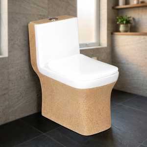 WC monobloc en céramique blanche standard d'Amérique du Sud, à chasse latérale, à poser au sol, pour maison et hôtel - Product Image 2