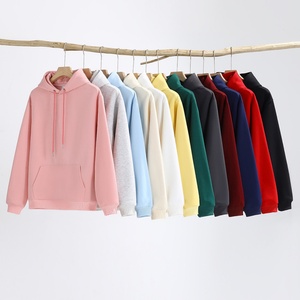 เสื้อสเวตเชิ้ตผู้ชายสไตล์เรโทรสำหรับฤดูใบไม้ร่วง ผ้าฟลีซหนาน้ำหนัก 330 กรัม เป็นมิตรต่อสิ่งแวดล้อม ทรงหลวมโอเวอร์ไซส์ ใส่ได้หลากหลาย  แบบมีฮู้ด สไตล์คู่รัก - Product Image 3
