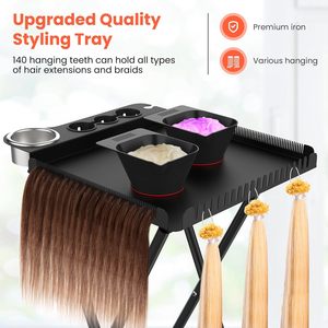 รถเข็นพับได้สำหรับร้านเสริมสวย ช่างทำผม ช่างสัก ช่างเสริมสวย ช่างแพทย์ - Product Image 4