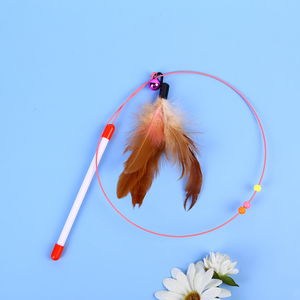 Großhandel Fabrik Katzenangel Interaktives Katzenspielzeug Feder Katzenstock Spielzeug - Product Image 4
