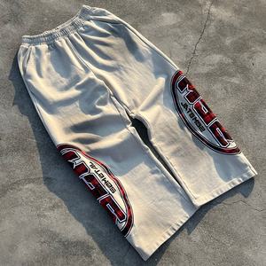 High Quality Cotton Stacked <b>Sweatpants</b> Heavyweight Embroidered Acid Wash Track Pants Custom Men <b>Oversized</b> Wide Leg <b>Sweatpants</b> - Product Image 3