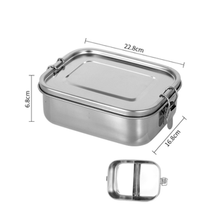Portable <b>Lunch</b> <b>Box</b> One <b>Compartment</b> 2 <b>Compartments</b> 3 <b>Compartments</b> Stainless Steel Mess Tin with 2 Clasp Locks - Product Image 5