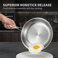 Poêle à induction en titane pour cuisine, poêle à frire en titane non toxique avec couvercle, poêle à frire en titane martelé, sans PFAS/PFOA/PTFE