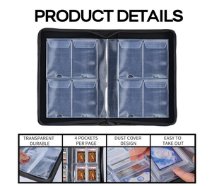 Carpeta de Cartas Coleccionables de PU de Doble Cara con 12 Bolsillos, Duradera, para Tarjetas Graduadas de TCG, Kpop, Álbum de Fotos - Product Image 3