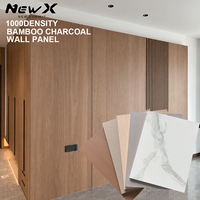 Panneaux muraux en film PVC 4x8 pieds, densité 1000, en charbon de bambou, pour la décoration intérieure des murs de villas, bureaux, maisons et appartements