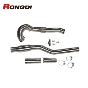 ราคาโรงงานใหม่ ท่อไอเสียสแตนเลส 304 ขัดเงา สำหรับ VW Golf R Mk7 2.0T Audi S3/A3 Quattro 8V 2014+ แบบมีแคท 100% - Product Image 1