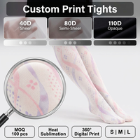 Medias Personalizadas OEM 80D con Diseño Personalizado, Impresión Digital de Alta Definición para Mujeres Adultas