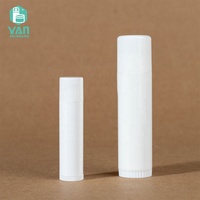 Tube Cylindrique Blanc Mignon YAN pour Emballage, 5g 15g, Rechargeable, en Plastique PP, avec Bouchon Tournant, pour Brillant à Lèvres, Crème, Déodorant en Stick, Sérigraphié
