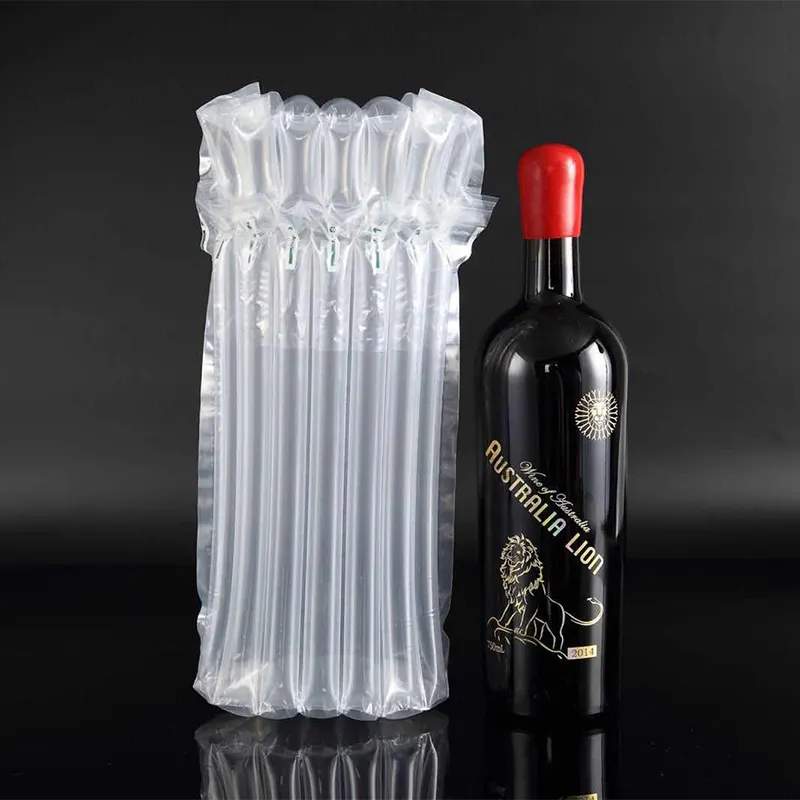 Plastic inflatable air column bag packaging bubble cushion wrap protect wine bottles
