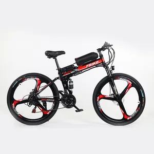 2024 pabrik produk laris 26 inci Ebike lipat E Bike 48v 36v 250w 500w Motor elektrik suspensi sepeda gunung