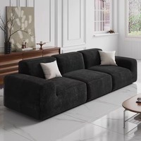 Muebles de lujo modernos Rectangular 2 3 plazas de pana de compresión interior reclinable esponja llena sofá seccional conjunto