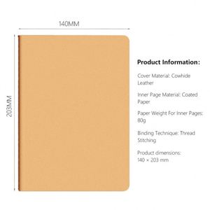 Cuaderno Kraft al por Mayor con Rayas Horizontales y Cuadrícula, Tamaño Grande B5, Ecológico, en Blanco, para Dibujo Artístico de Estudiantes, Tamaño A5, para la Escuela - Product Image 2