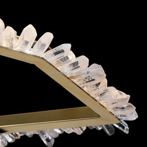 Modern kişilik doğal kristal taşlar avize asılı kolye lamba oturma odası için kaya kristal ışık - Product Image 4