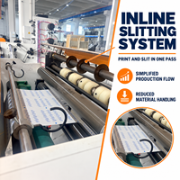 Nouvelle machine d'impression flexographique à 4 couleurs entièrement servo motorisée, enregistrement automatique, vitesse de 120 m/min pour les gobelets en papier, les sacs et l'emballage