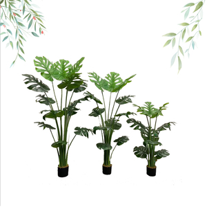 Hot Selling Hoge Kwaliteit Groothandel Kunstmatige Monstera Decoratieve Grasboom Binnen En Buiten Groen Potten Geplant - Product Image 3