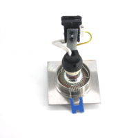 Spot encastré carré en acier inoxydable Gu10 fixe