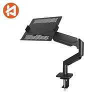 Nouveau support d'écran à ressort à gaz KHCOOHOO, plateau réglable pour ordinateur portable 13-32'', montage VESA, acier laminé à froid, noir, pour la maison et le bureau