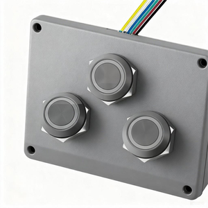 Kim loại siêu ngắn nút 22mm siêu mỏng đột quỵ <span class=keywords><strong>3</strong></span>-6V 12-24V cáp ánh sáng cảm ứng tự thiết lập lại inching R/G/B đa màu IP65 - Product Image 6