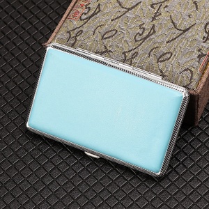 <span class=keywords><strong>Étui</strong></span> à cigarettes fin en métal pour femmes, capacité de 20 cigarettes, grande capacité, bande élastique, portable - Product Image 5