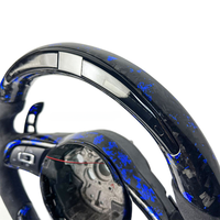 Volant de voiture en fibre de carbone forgée bleue à LED, personnalisable en usine pour Volkswagen Polo Golf Passat MK7 MK6, mise à niveau des anciens modèles