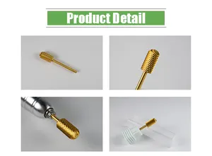 Hot Selling High Quality Carbide Nail Bits Custom Manicure Pedicure Tool Tungsten Large Barrel Rounded Top Nail Drill Bit Set