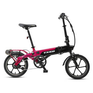 Vélo pliable électrique TXED, nouveau design, 16 pouces, alliage, frein à disque, moteur à moyeu sans balais 36V/250W, batterie au lithium - Product Image 4