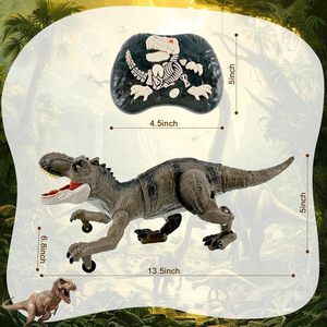 Huiye 2.4G <span class=keywords><strong>T</strong></span>élécommande Dinosaure Simulation <span class=keywords><strong>T</strong></span>-<span class=keywords><strong>Rex</strong></span> Jouets animaux avec pattes réalistes et jets de lumière Musique Jouets RC pour enfants - Product Image 6