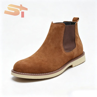 Bottes Martin SIKE pour hommes, style britannique, en cuir, à tige haute, avec doublure moelleuse, bottes mi-hautes et courtes, bottes de sécurité en daim